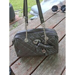Betsey Johnson Betseyville Handbag Brown Paisley Bow
